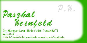 paszkal weinfeld business card
